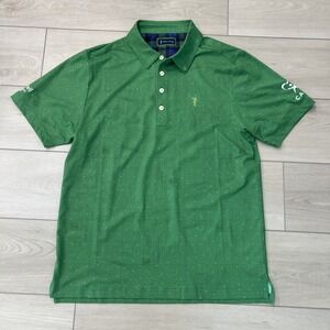 William Murray Green Polo Shirt Reading Greens Golf Performance Stretch Size M